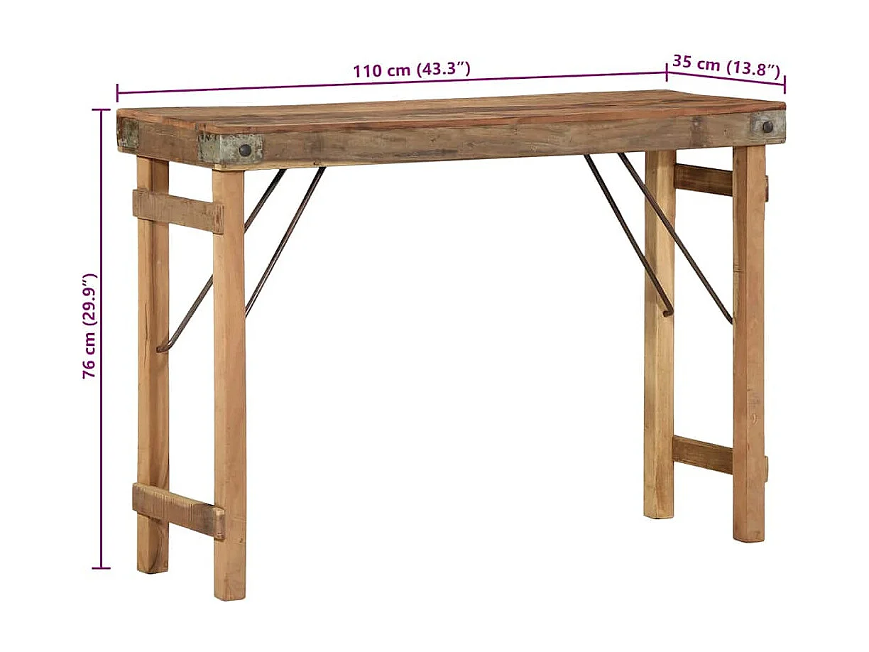 Table console Marron 110 x 35 x 76 cm