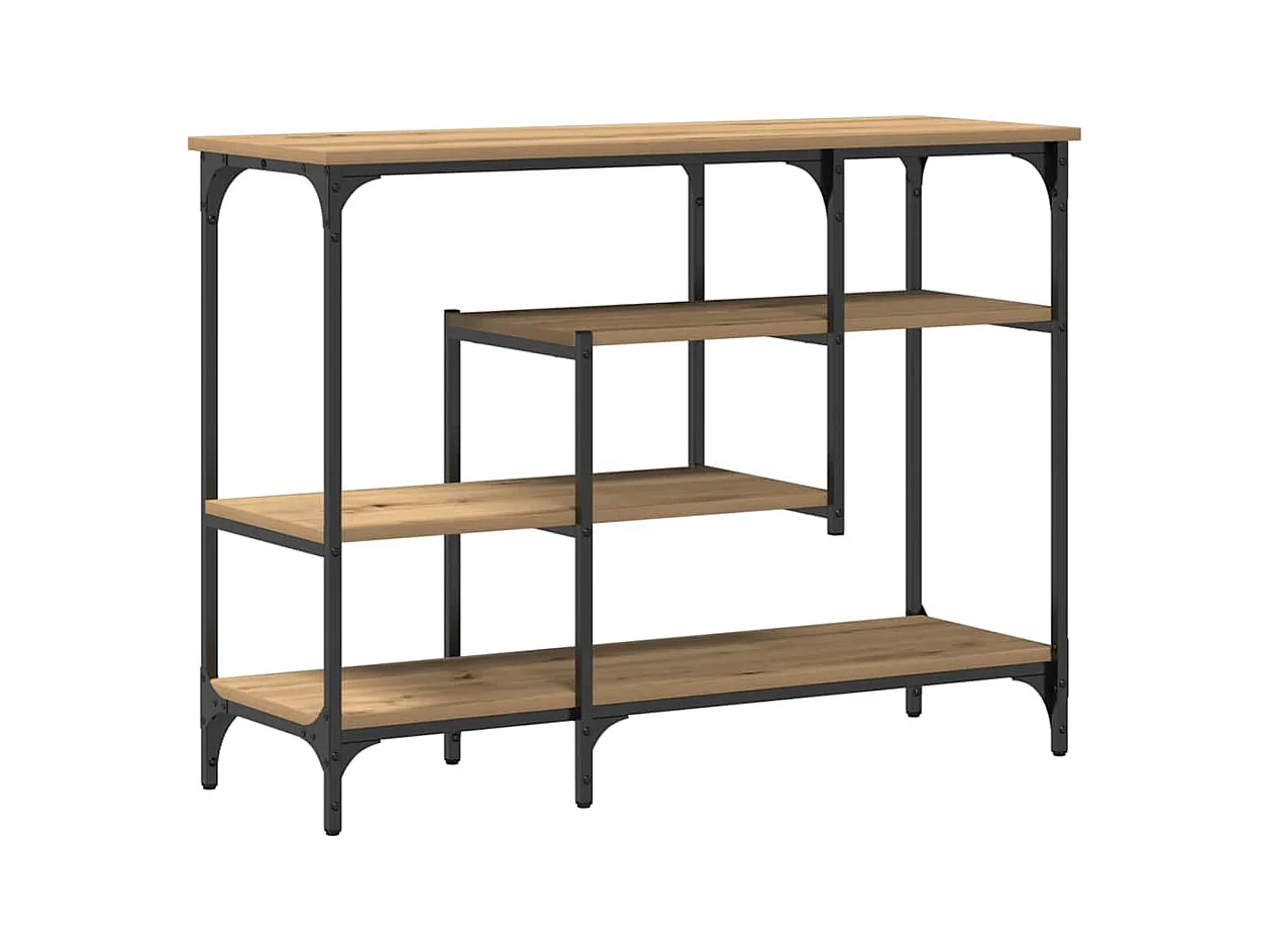 Table Console avec étagère chêne artisanal 100 x 35 x 75 cm