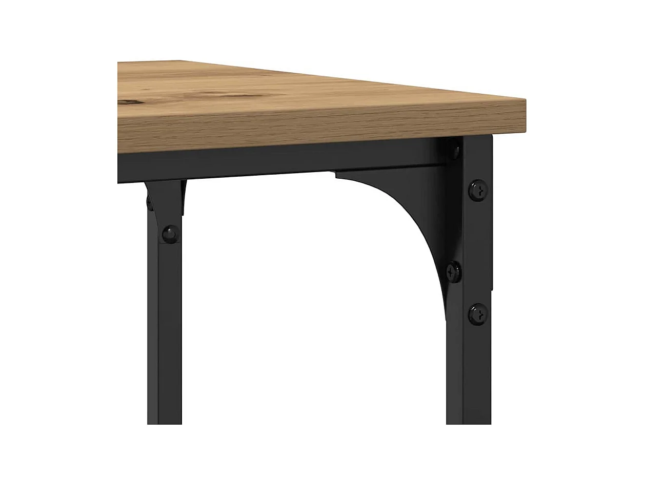 Table Console avec étagère chêne artisanal 100 x 35 x 75 cm