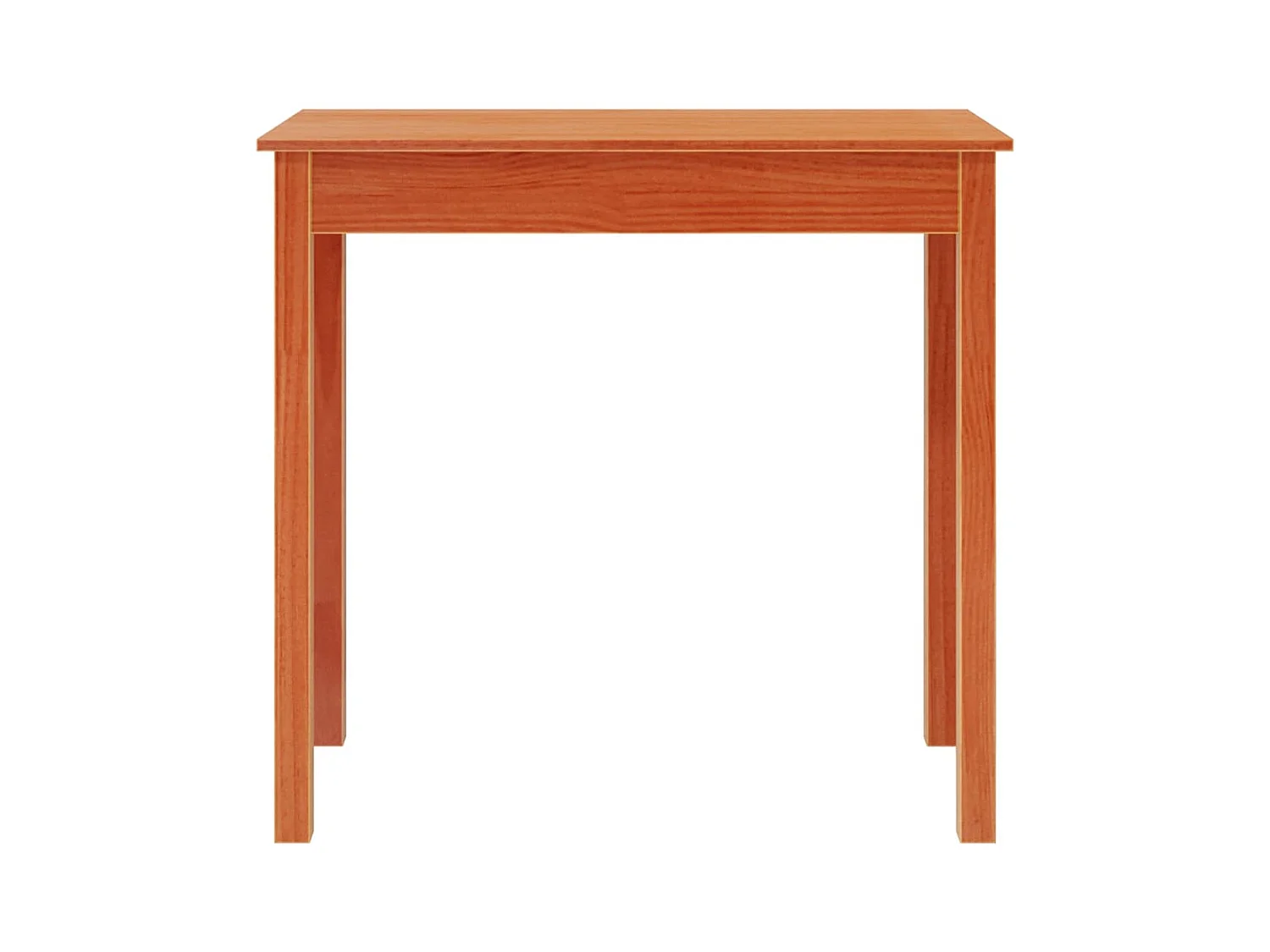 Mesa consola de madera maciza de pino marrón cera 80x40x75 cm