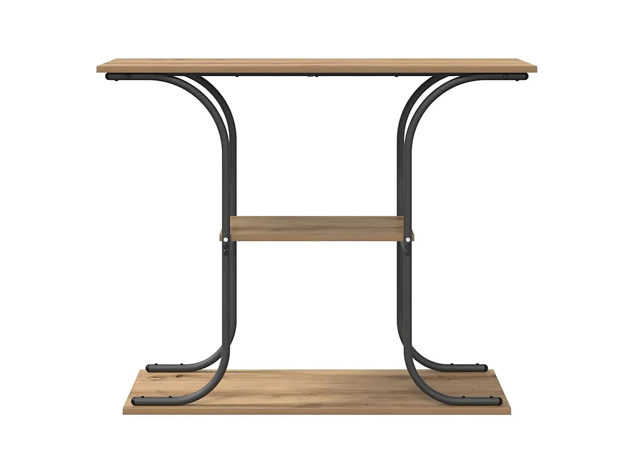 Mesa Consola con estante Roble artisan 101 x 35 x 80.5 cm