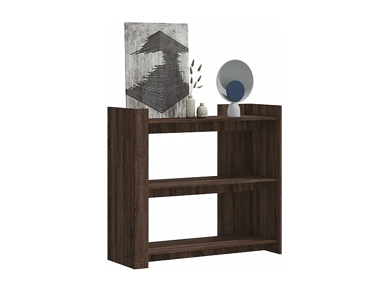 Mesa consola de madera de ingeniería marrón roble 100x35x90 cm