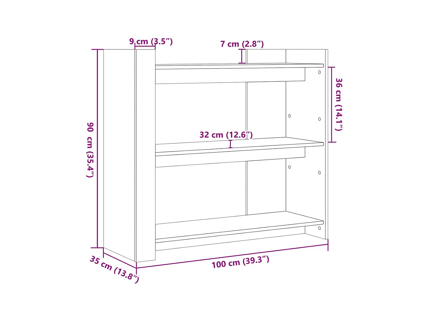 Mesa consola de madera de ingeniería marrón roble 100x35x90 cm