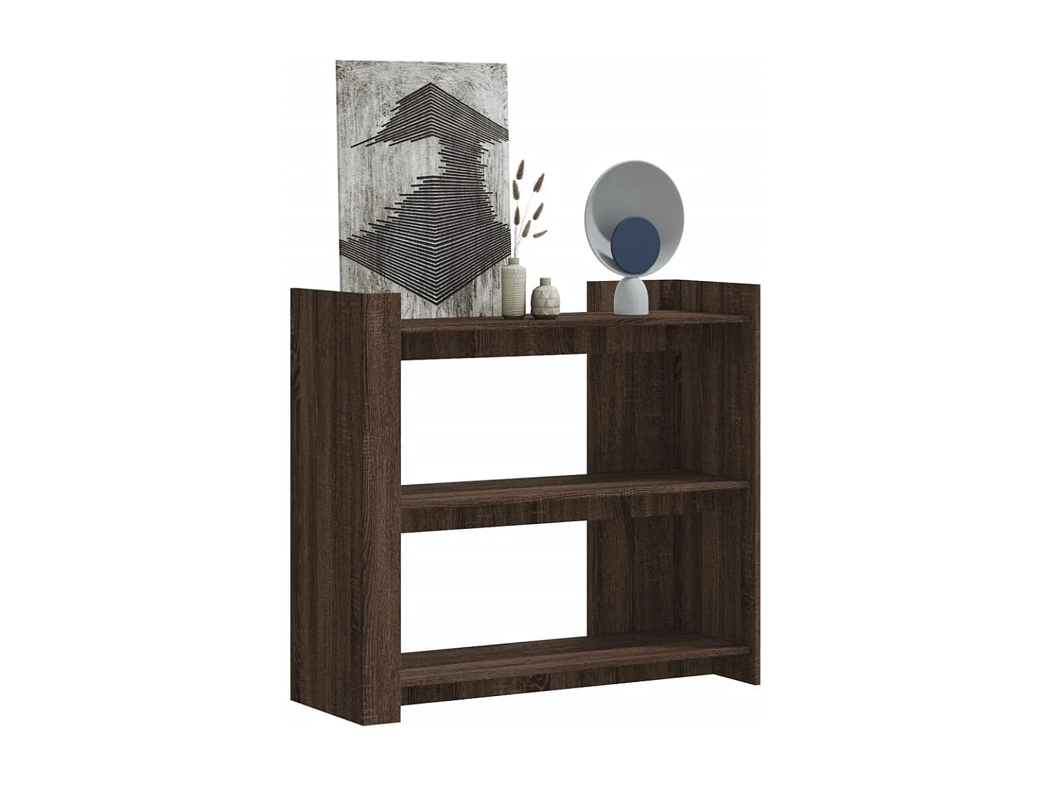 Table console chêne marron 100x35x90 cm bois d'ingénierie