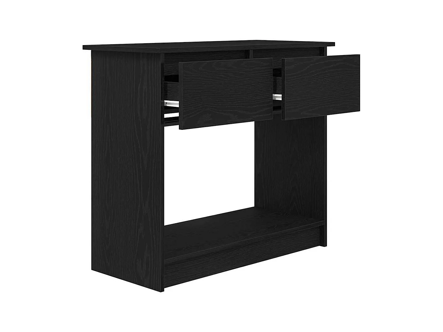 Table console avec tiroirs noir 85,5x38,5x74,5 cm