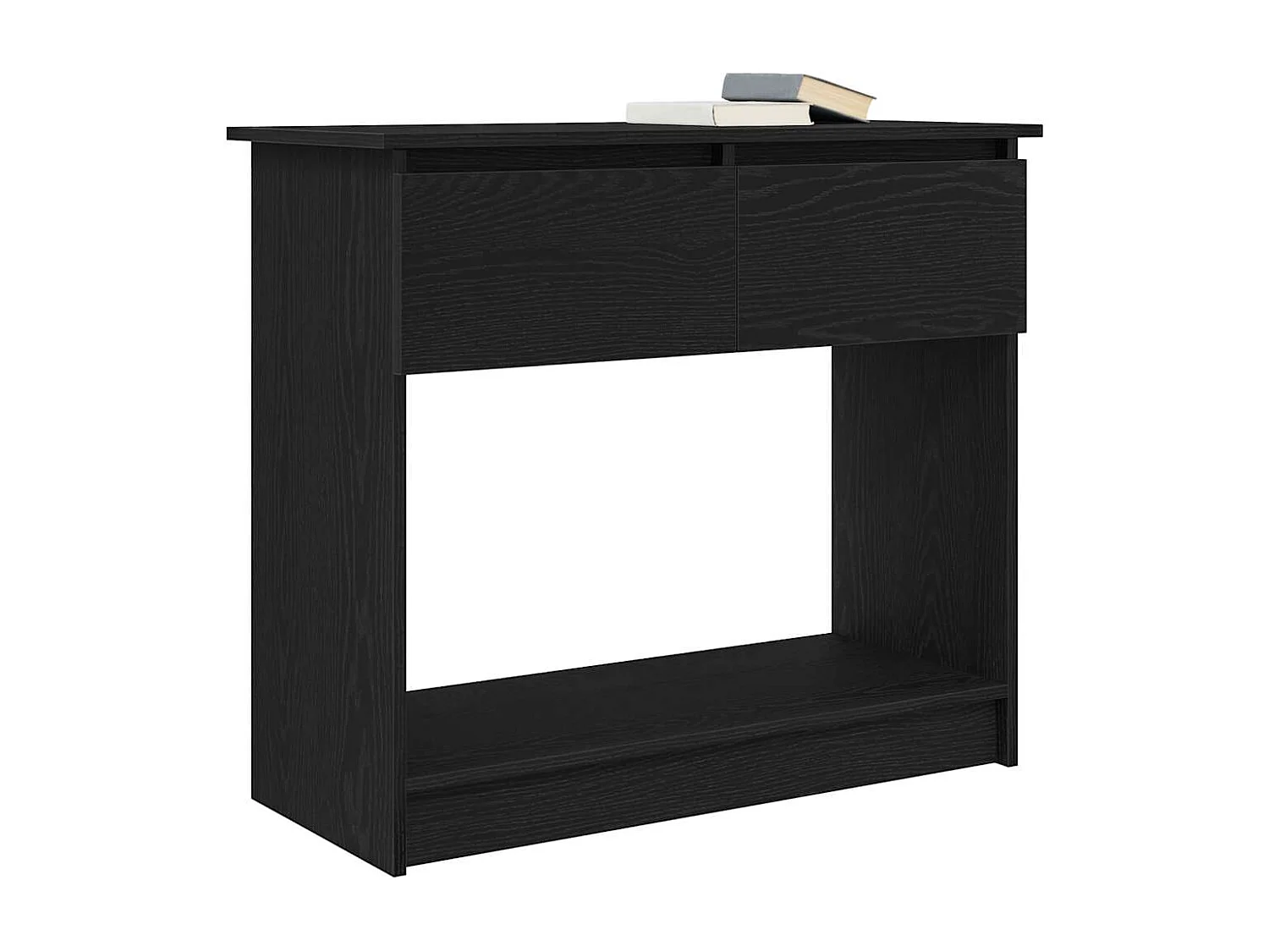 Mesa consola com gavetas 85,5x38,5x74,5 cm preto