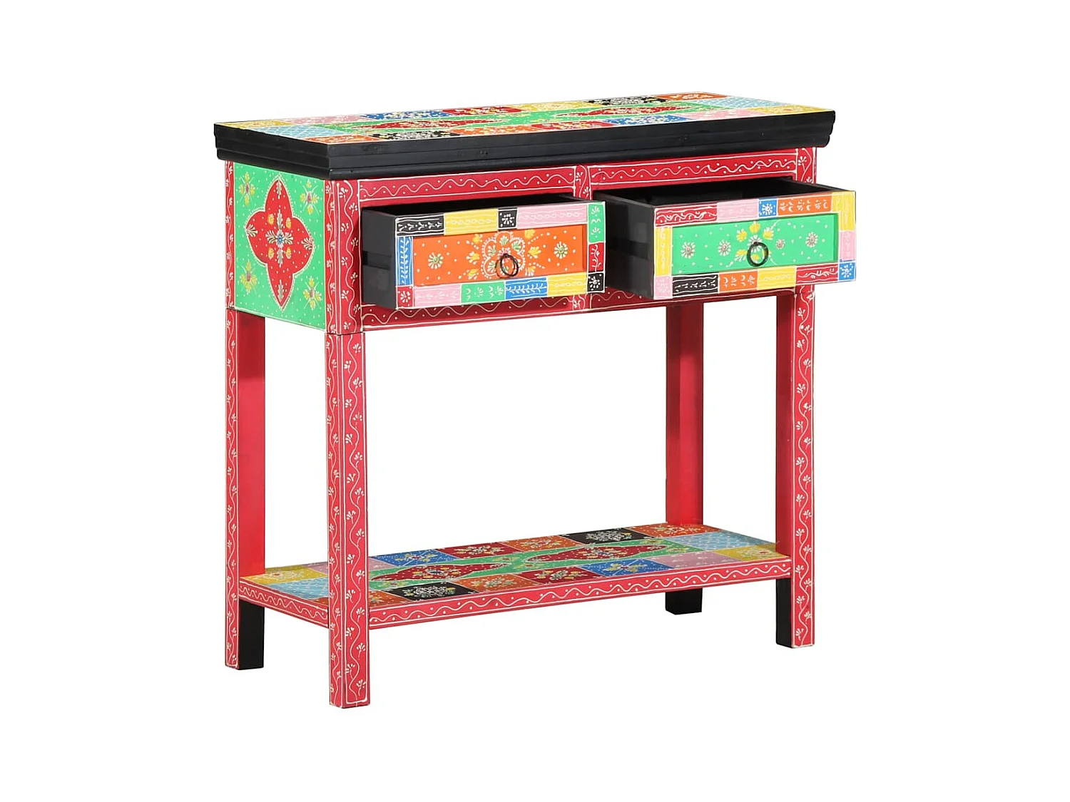 Mesa Consola Multicolor 80 x 35 x 76 cm Madera contrachapada