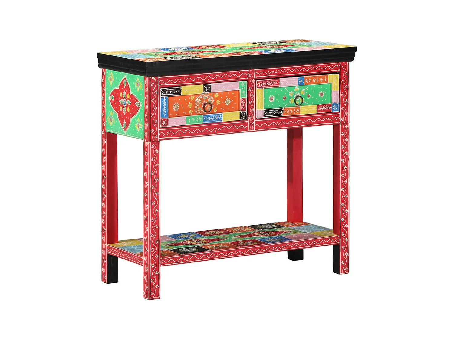 Mesa Consola Multicolor 80 x 35 x 76 cm Madera contrachapada