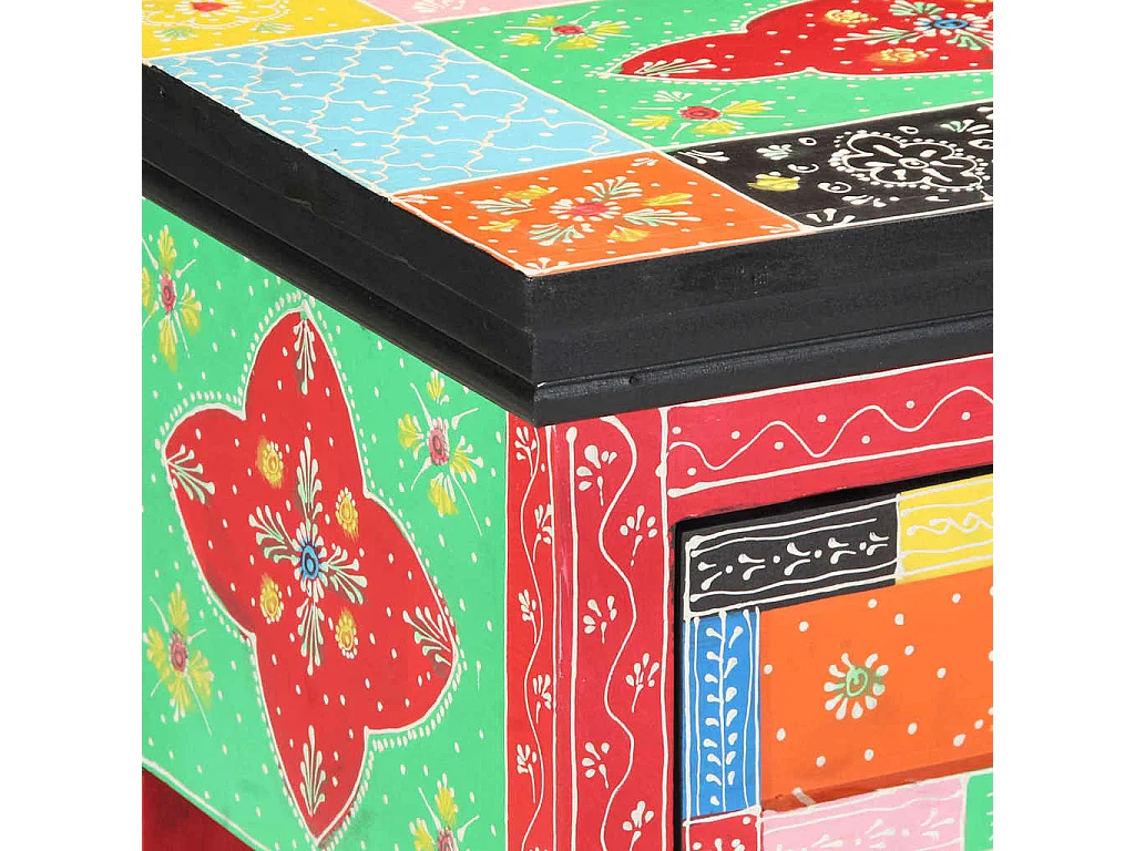 Table console Multicolore 80 x 35 x 76 cm Bois d'ingénierie