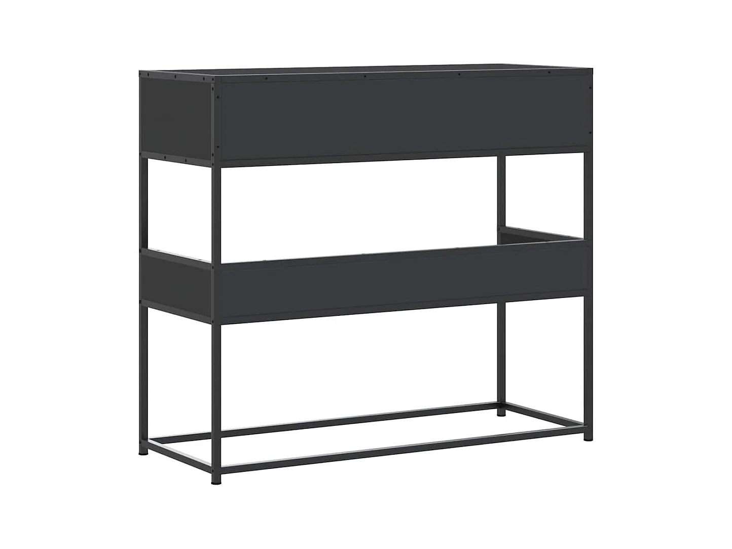 Table console noir 90x35x80 cm bois d'ingénierie