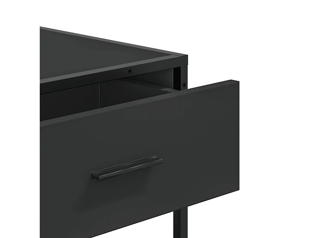 Table console noir 90x35x80 cm bois d&#039;ingénierie