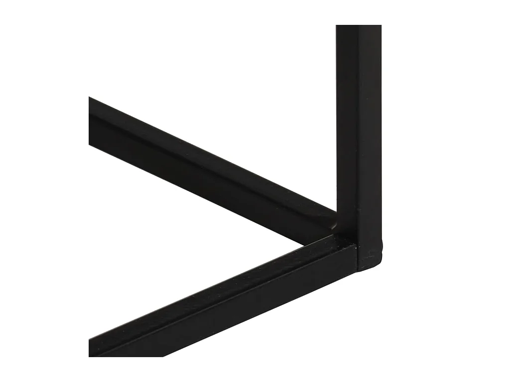 Mesa consola madera maciza mango rugosa y hierro 110x30x75 cm