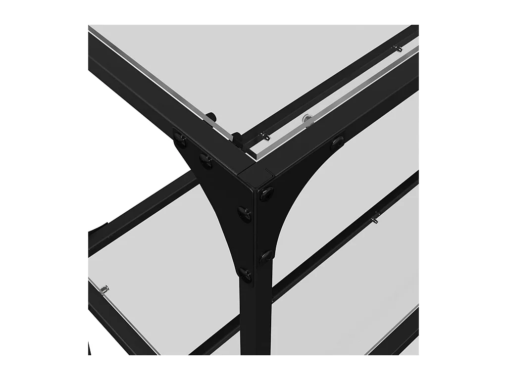 Table console avec dessus en verre transparent 158,5x30x81 cm