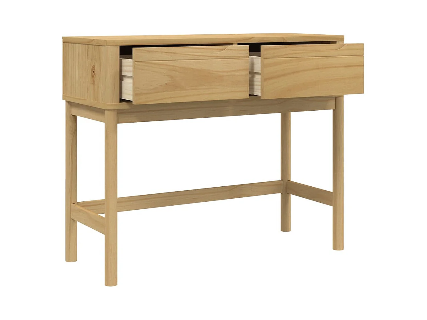 Table console FLORO marron cire 89,5x36,5x73 cm pin massif