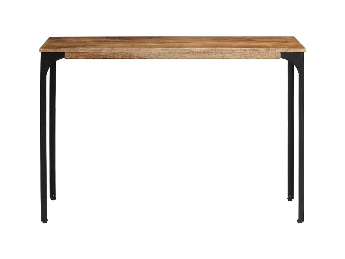 Mesa consola madera maciza de mango y hierro 110x35x76 cm