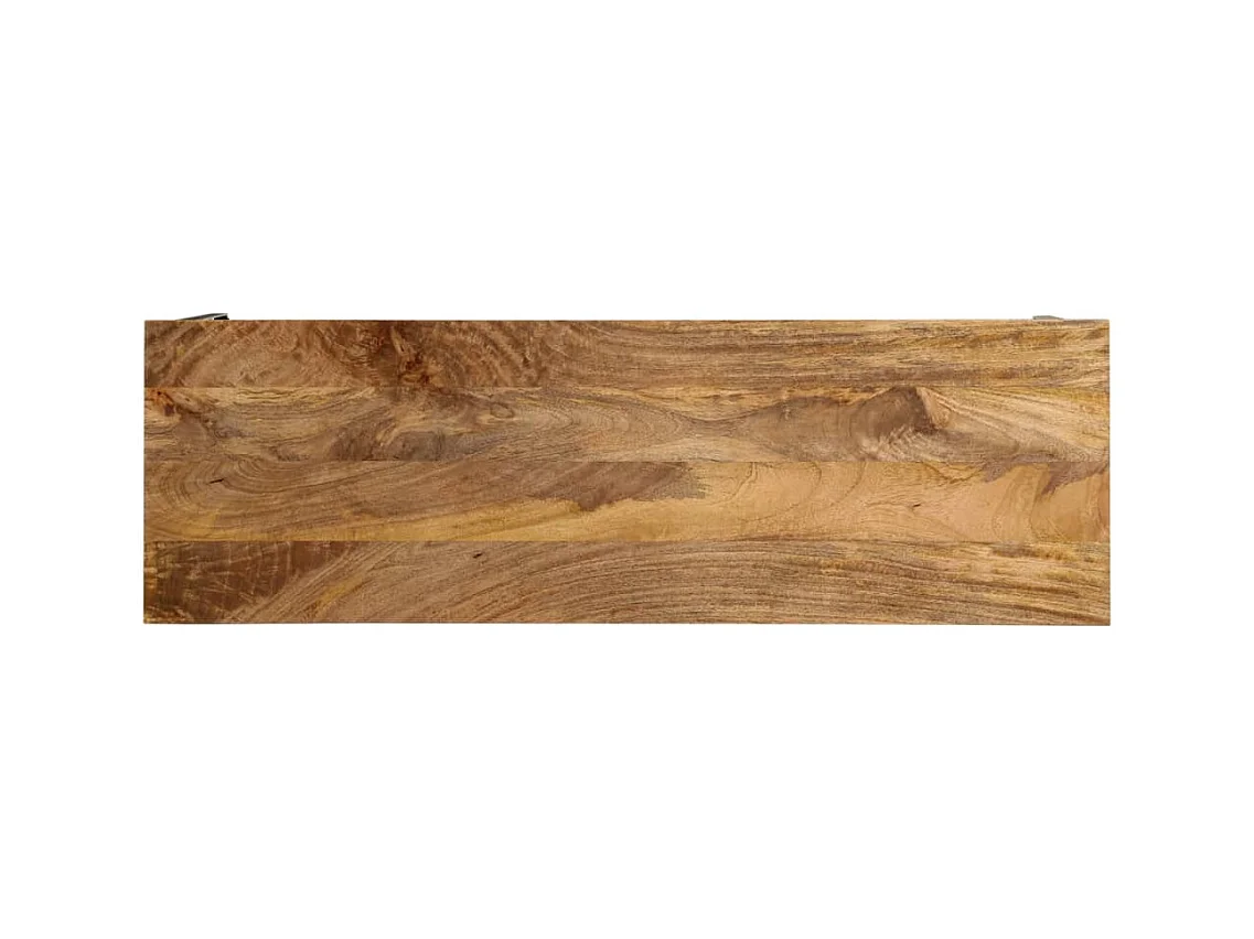 Mesa consola madera maciza de mango y hierro 110x35x76 cm