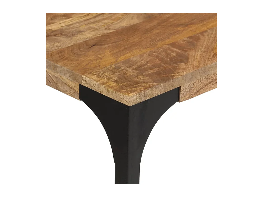 Mesa consola madera maciza de mango y hierro 110x35x76 cm