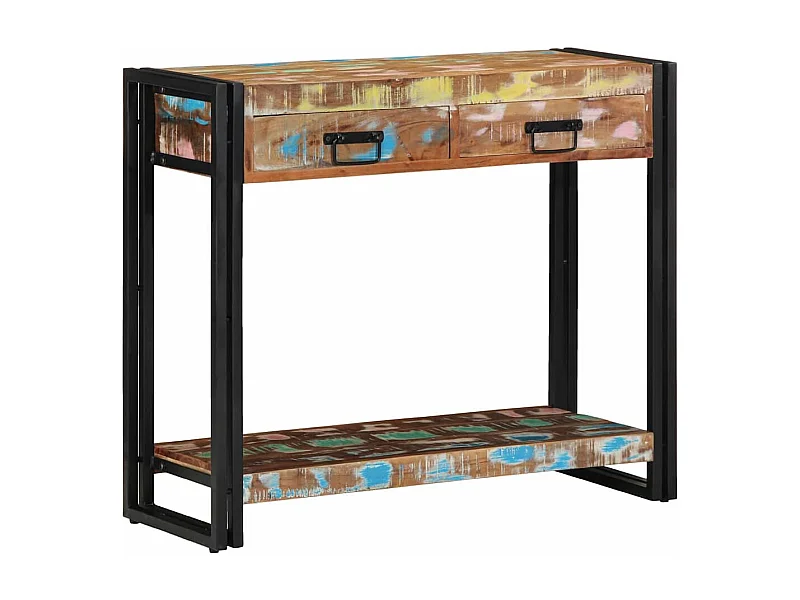 Mesa Consola Multicolor 90 x 33 x 75 cm madera maciza reciclada