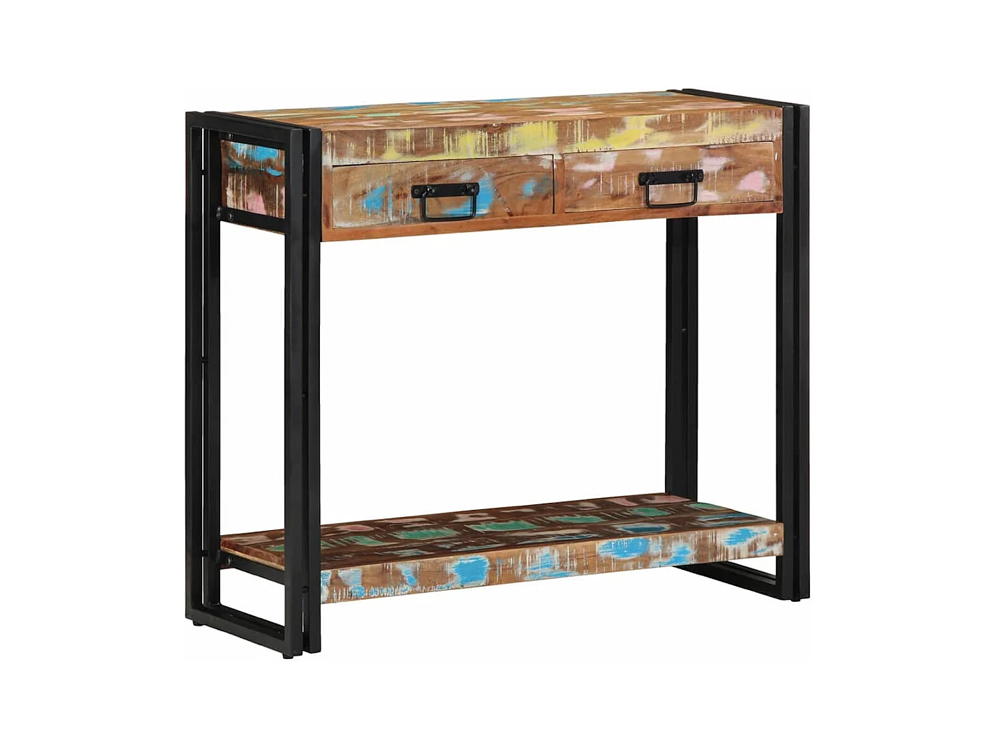 Mesa Consola Multicolor 90 x 33 x 75 cm madera maciza reciclada