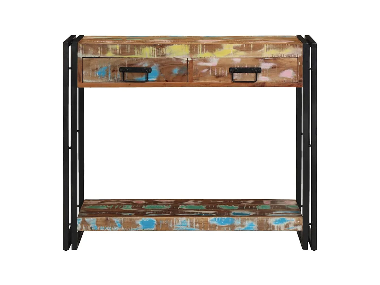 Mesa Consola Multicolor 90 x 33 x 75 cm madera maciza reciclada