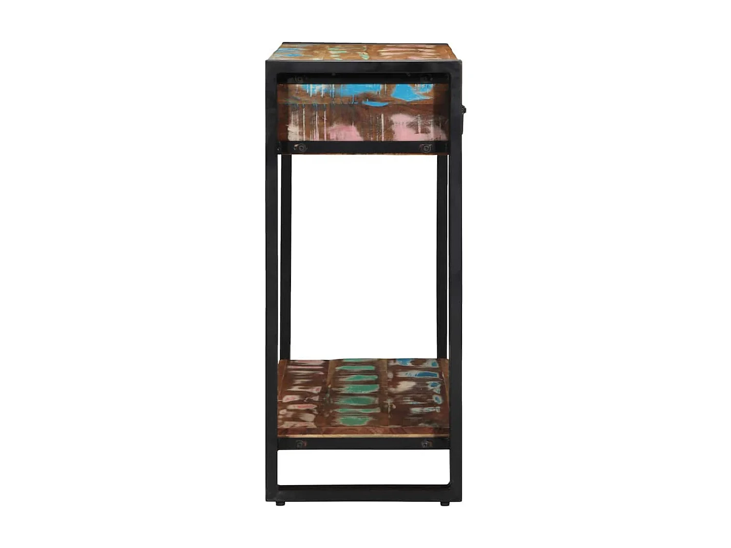 Table console Multicolore bois de récupération massif