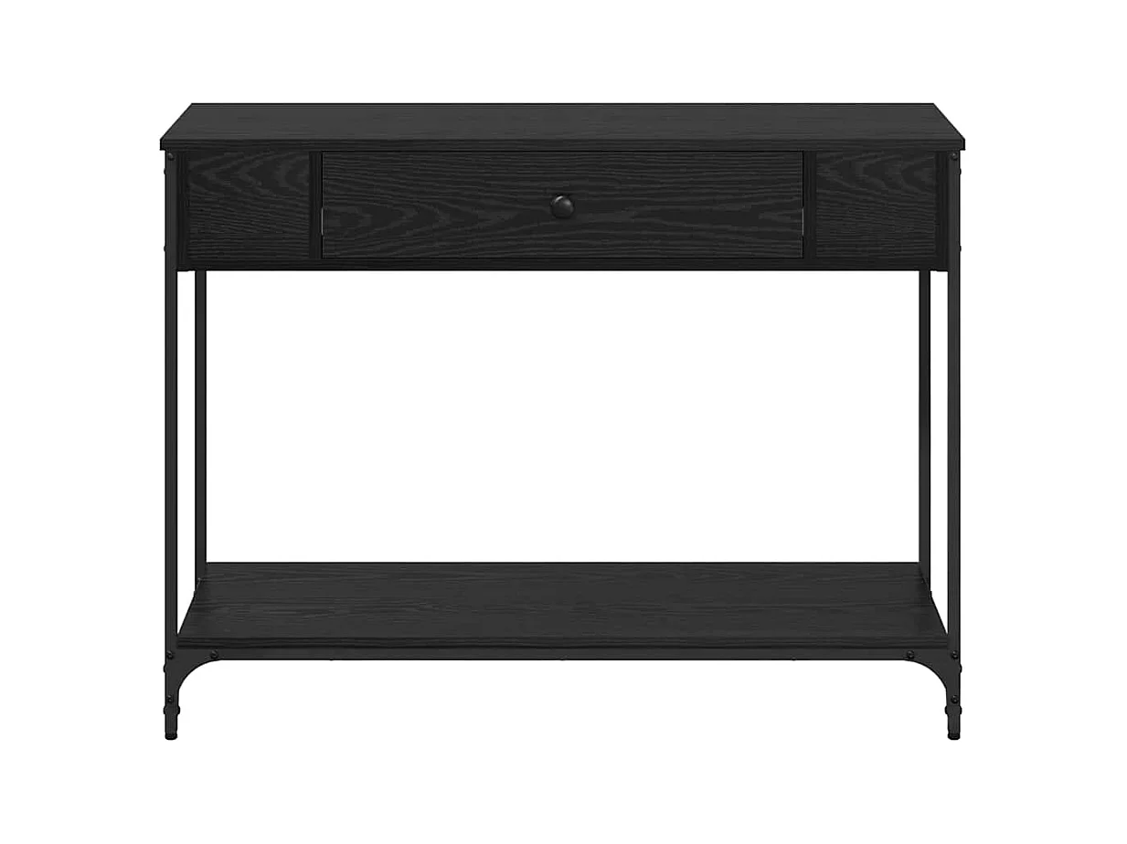 Table console Chêne noir 100 x 34.5 x 75 cm Bois d'ingénierie