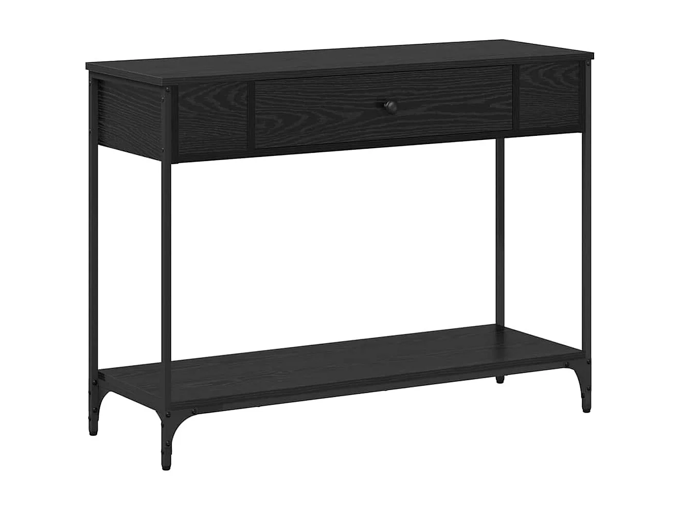 Table console Chêne noir 100 x 34.5 x 75 cm Bois d'ingénierie