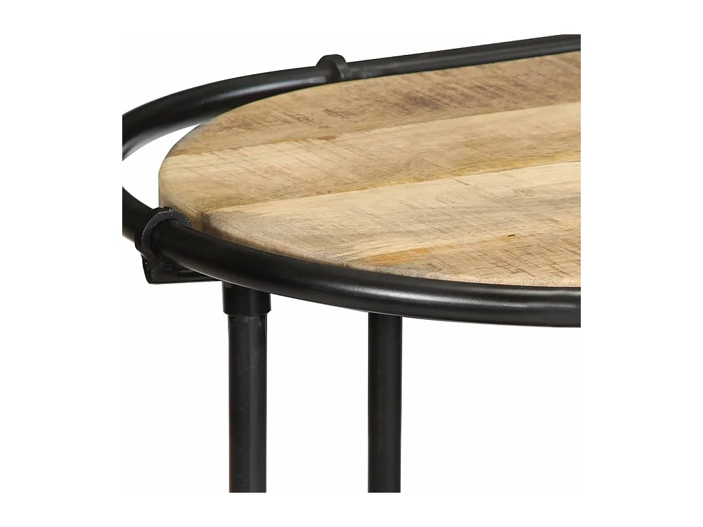 Mesa consola madera maciza de mango rugosa 110x42x76 cm