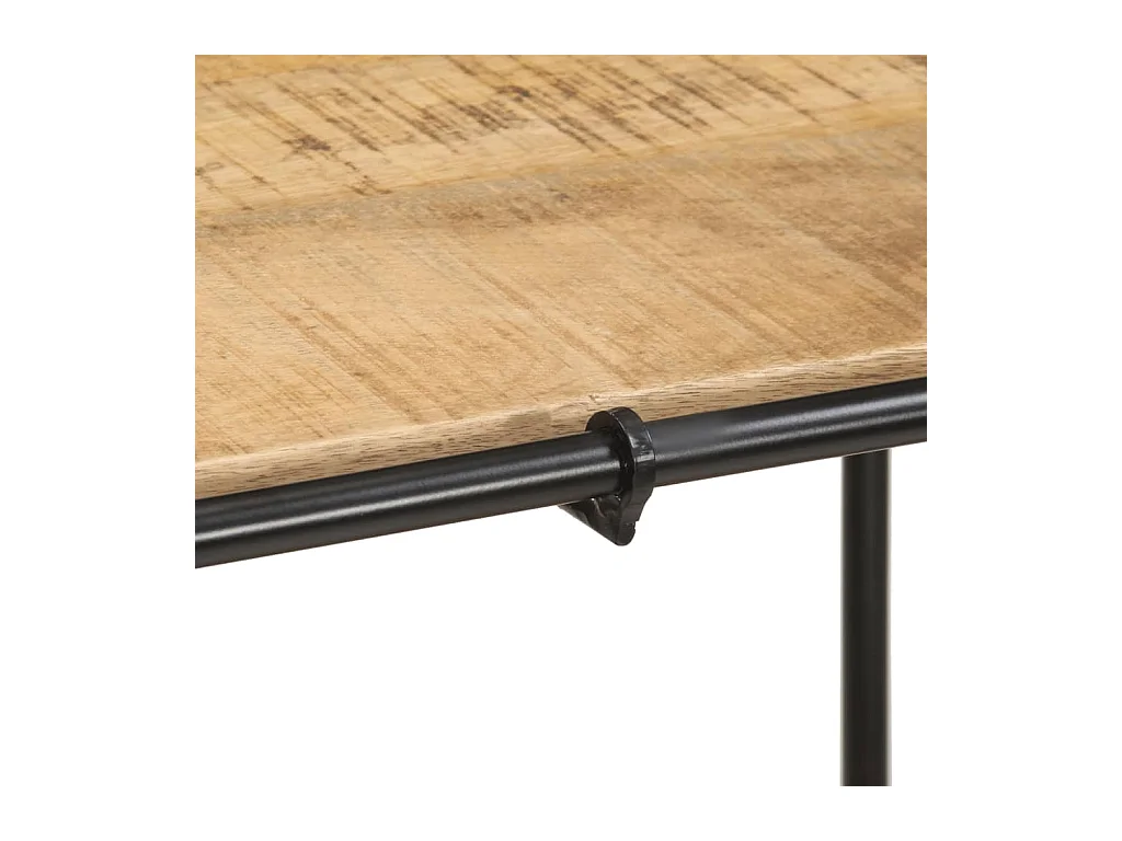 Mesa consola madera maciza de mango rugosa 110x42x76 cm