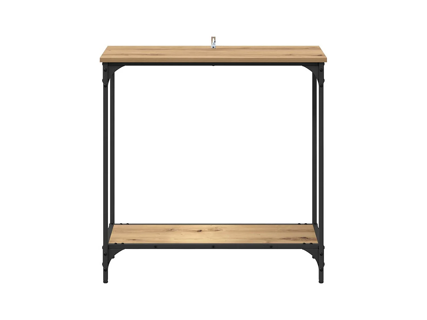 Mesa Consola con estante Roble artisan 75 x 30.5 x 75 cm