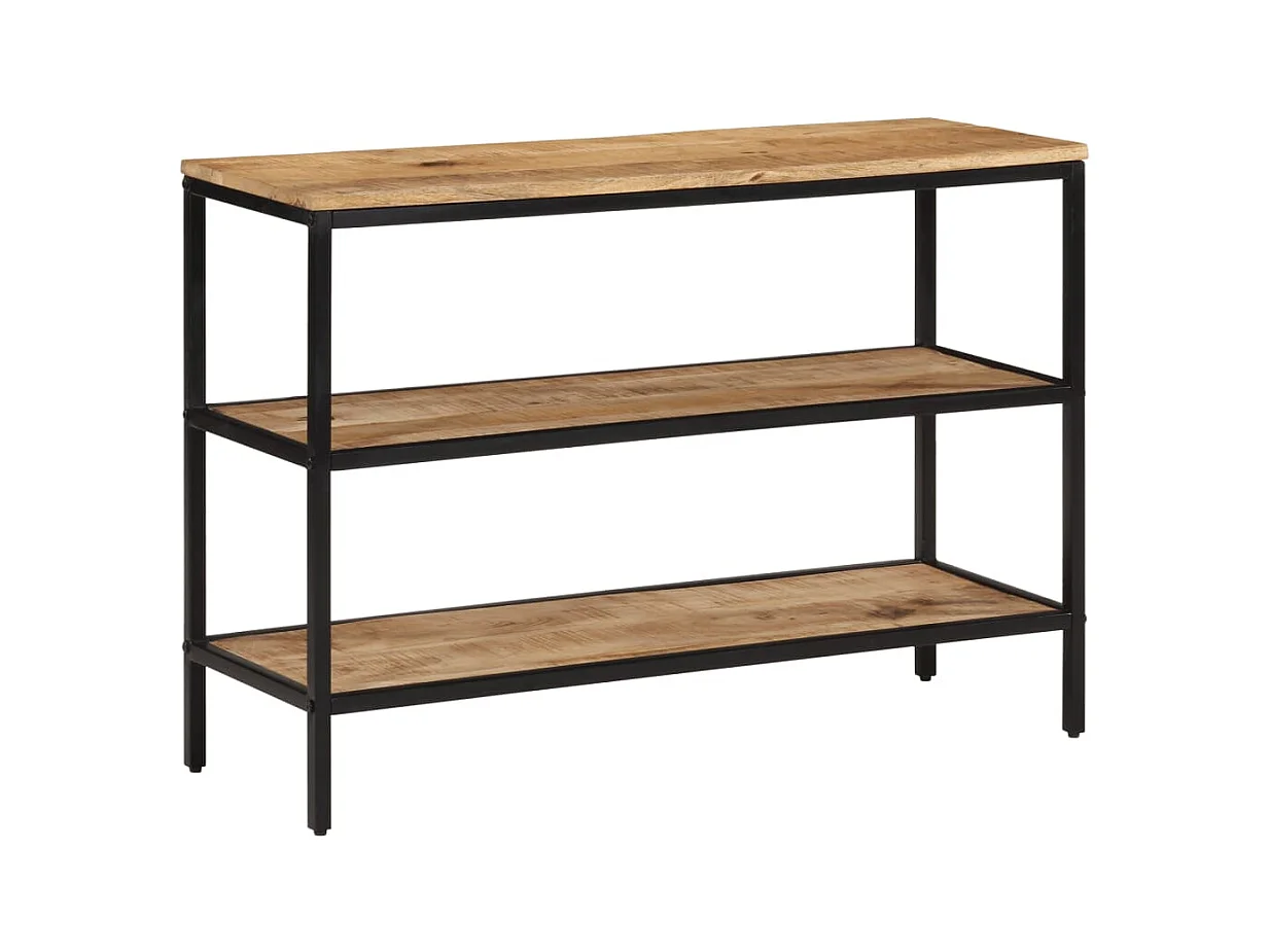 Mesa consola madera maciza de mango rugosa 100x35x70 cm