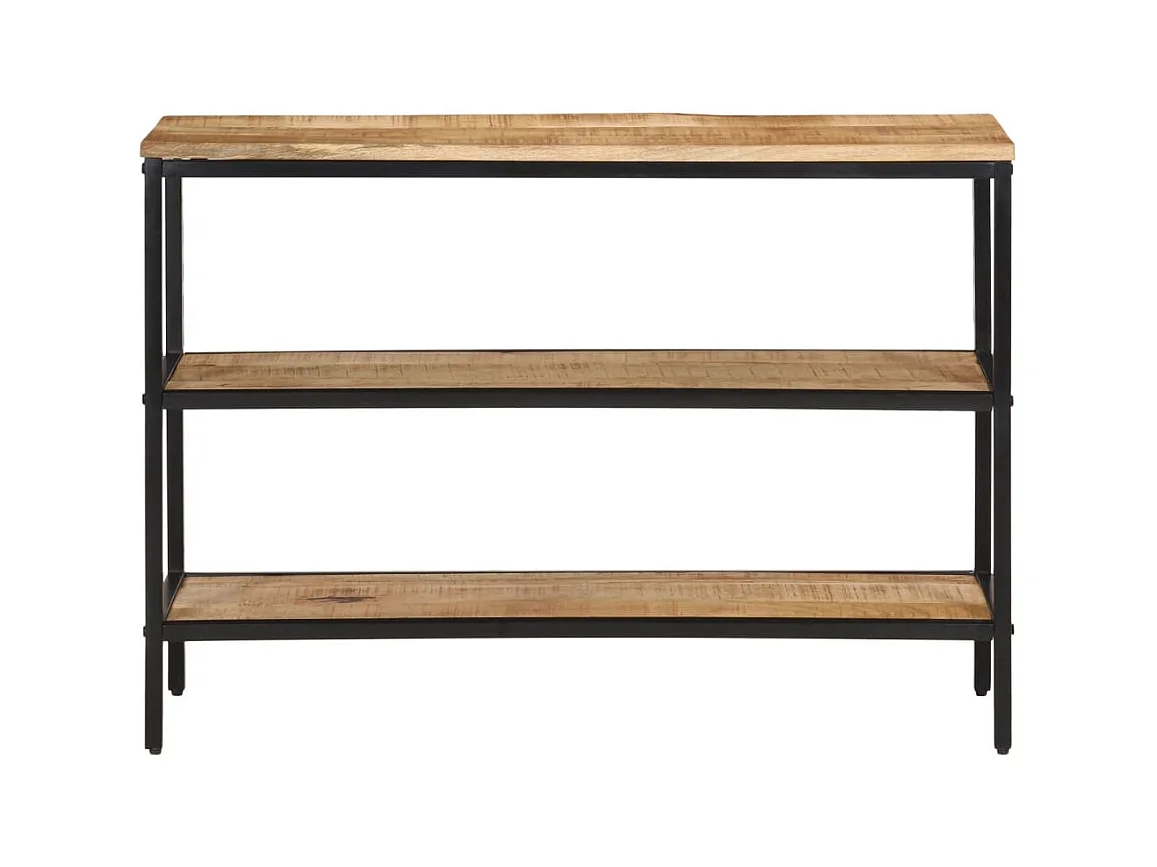 Mesa consola madera maciza de mango rugosa 100x35x70 cm