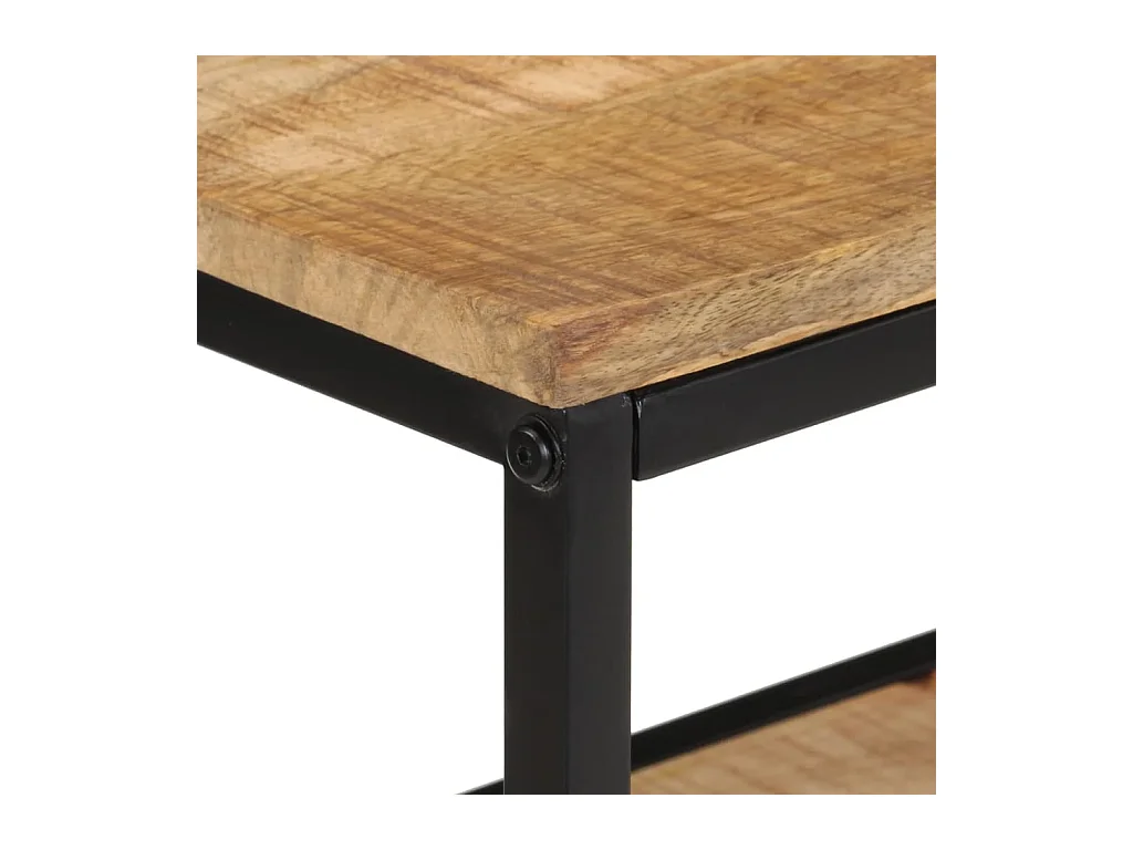 Mesa consola madera maciza de mango rugosa 100x35x70 cm