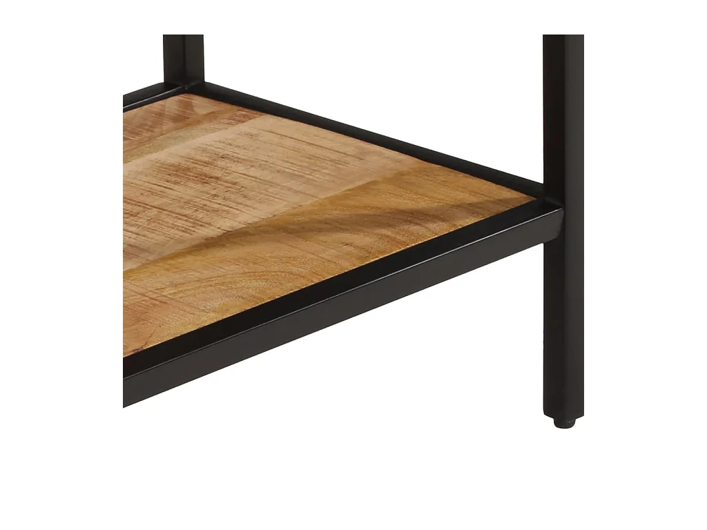 Mesa consola madera maciza de mango rugosa 100x35x70 cm