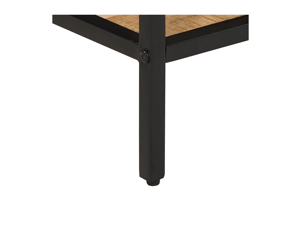 Mesa consola madera maciza de mango rugosa 100x35x70 cm