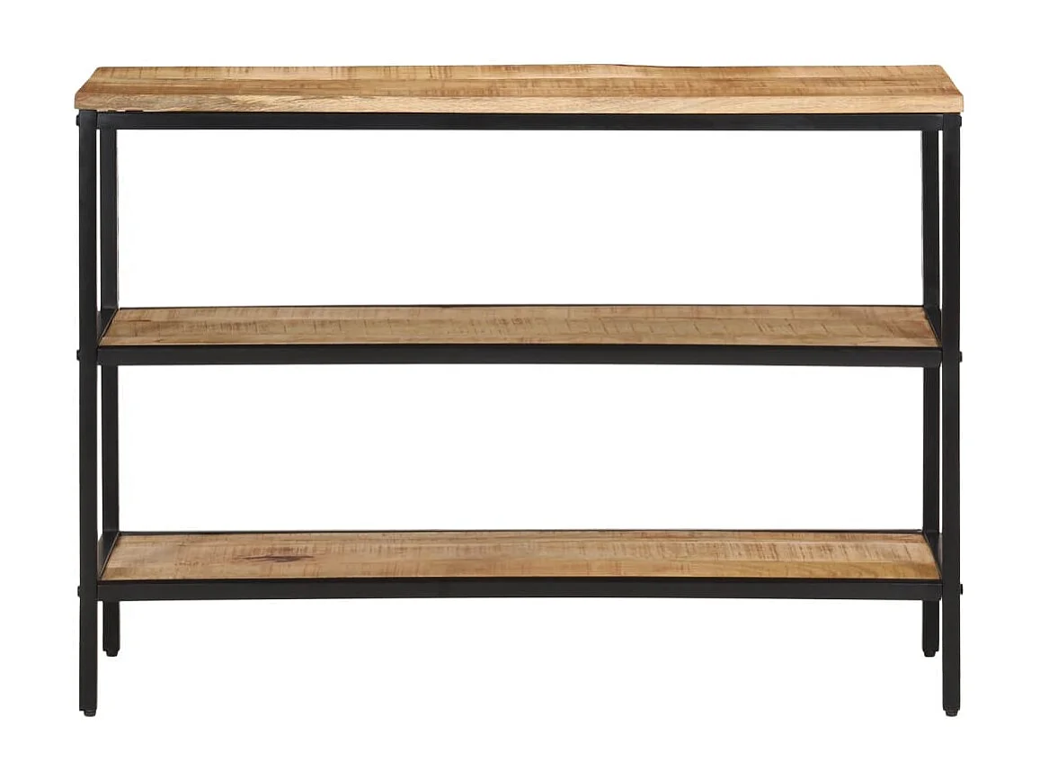 Mesa consola madera maciza de mango rugosa 100x35x70 cm