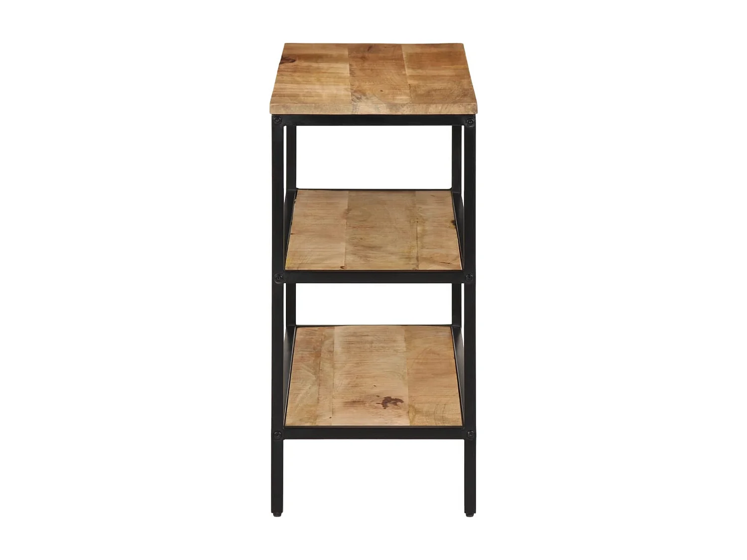 Mesa consola madera maciza de mango rugosa 100x35x70 cm