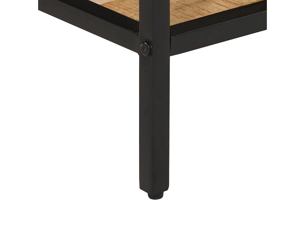 Mesa consola madera maciza de mango rugosa 100x35x70 cm