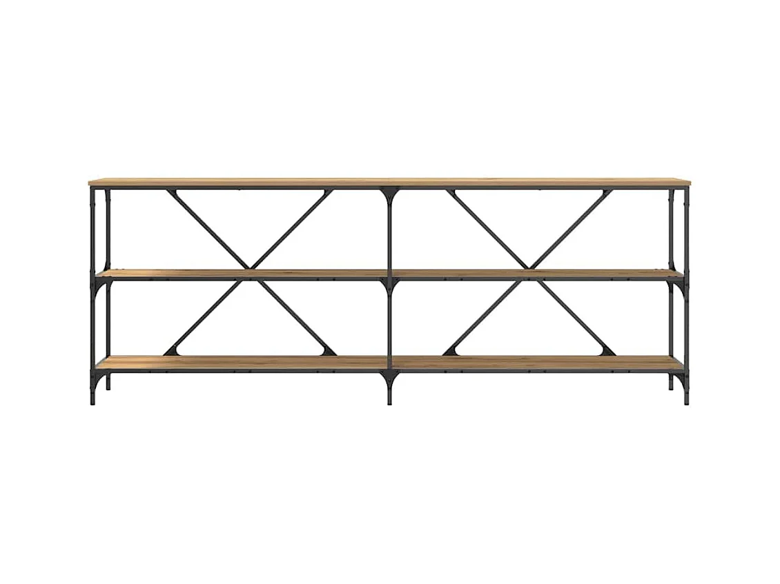 Aparador com prateleira carvalho artisiano 180 x 30 x 75 cm