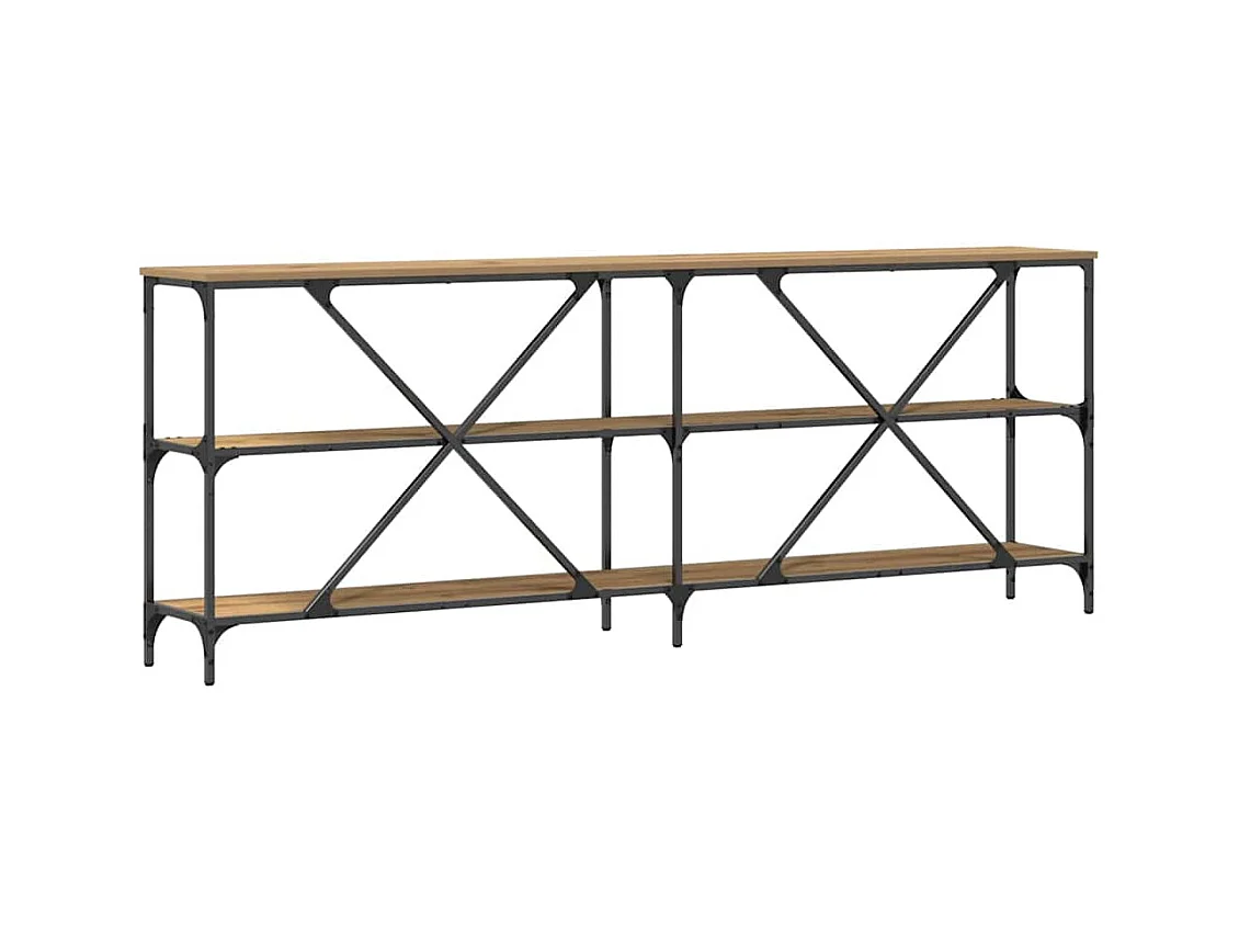 Aparador com prateleira carvalho artisiano 180 x 30 x 75 cm