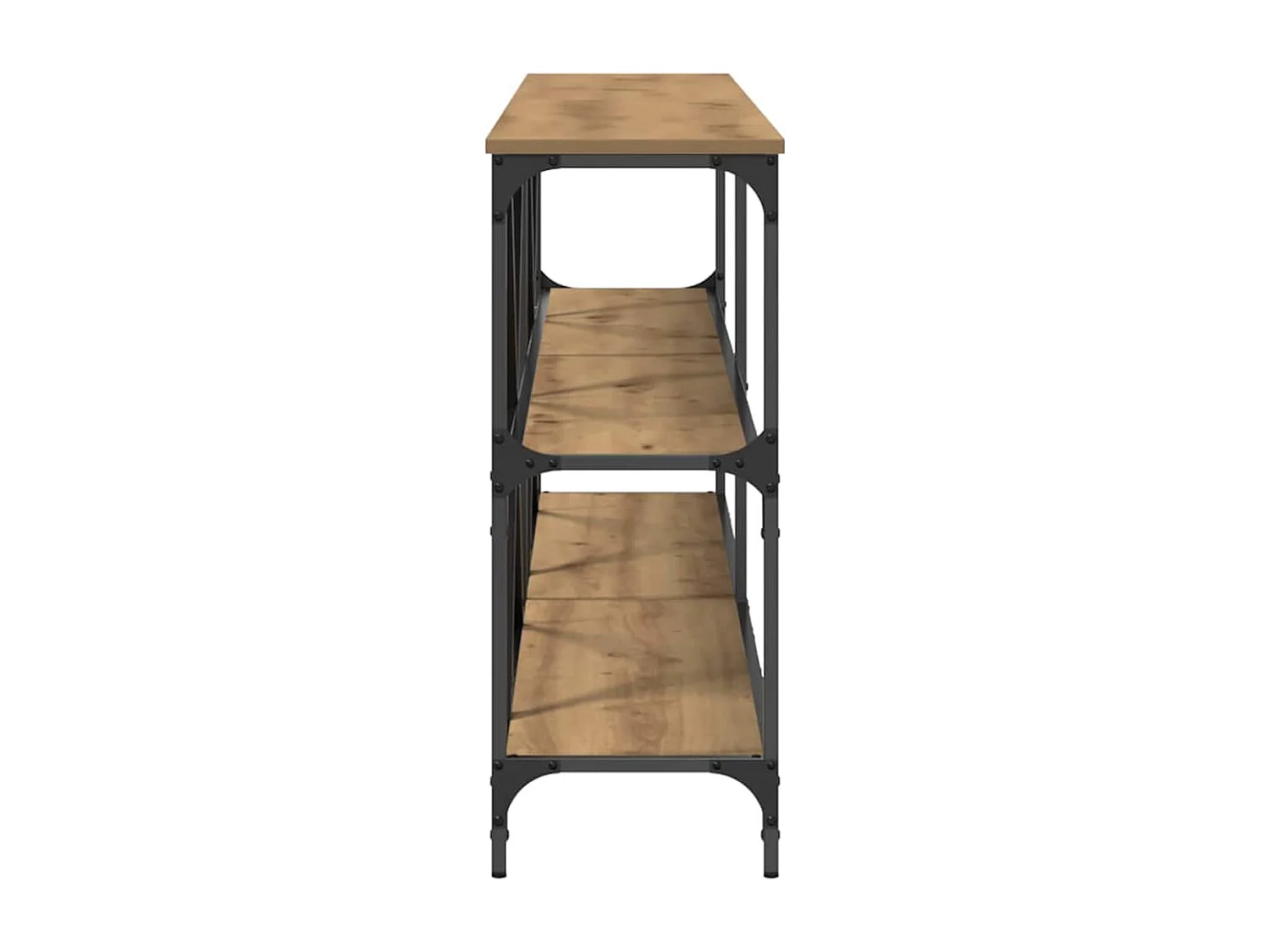 Mesa Consola con estante Otro Roble artisan 180 x 30 x 75 cm