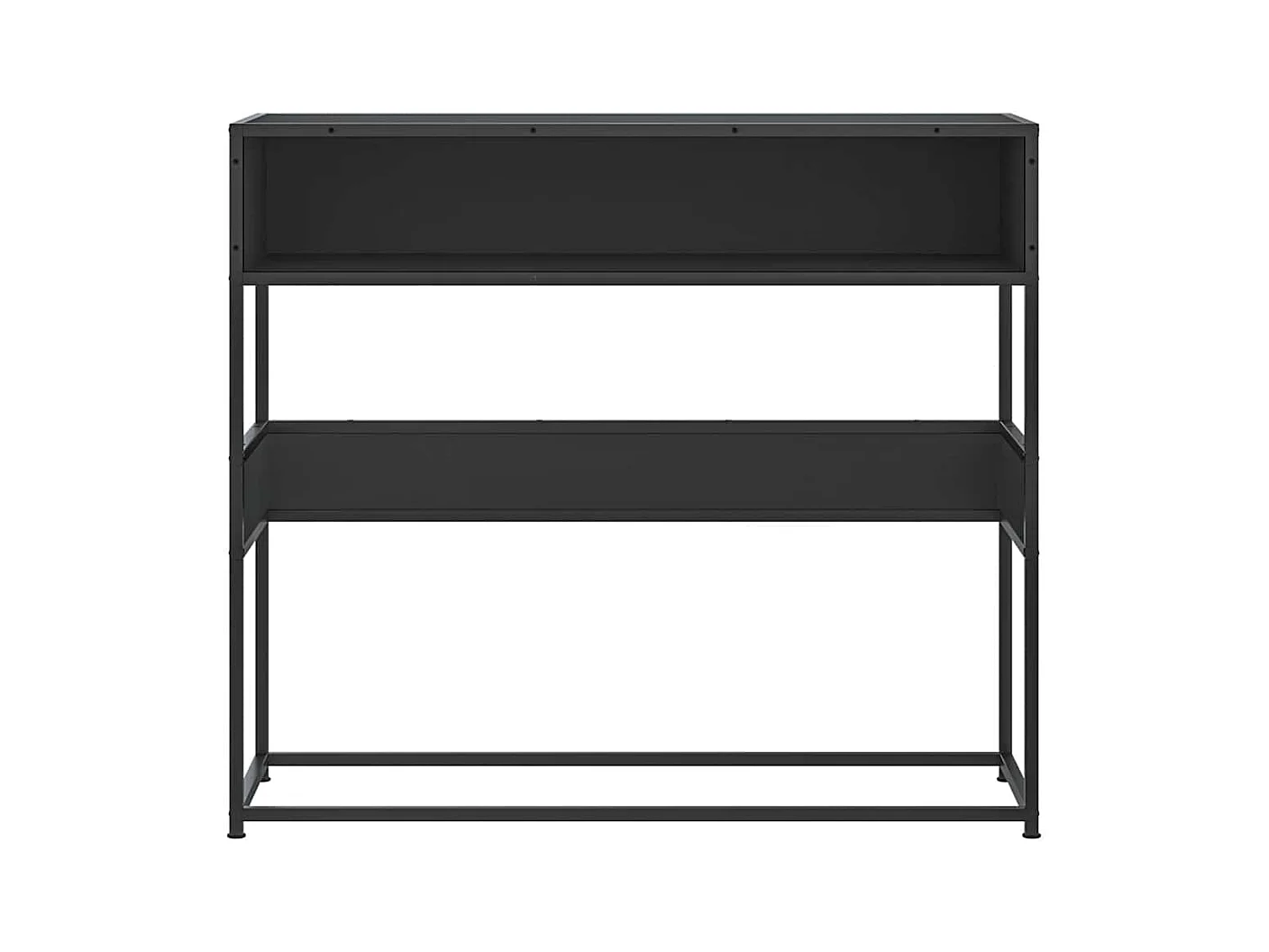 Table console noir 90x35x80 cm bois d'ingénierie