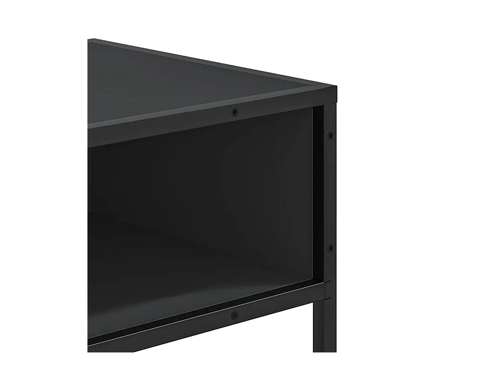 Table console noir 90x35x80 cm bois d'ingénierie