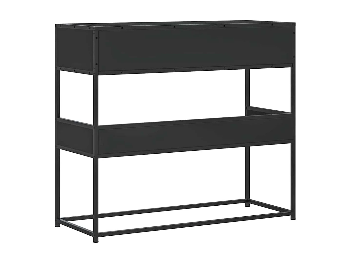 Table console noir 90x35x80 cm bois d'ingénierie