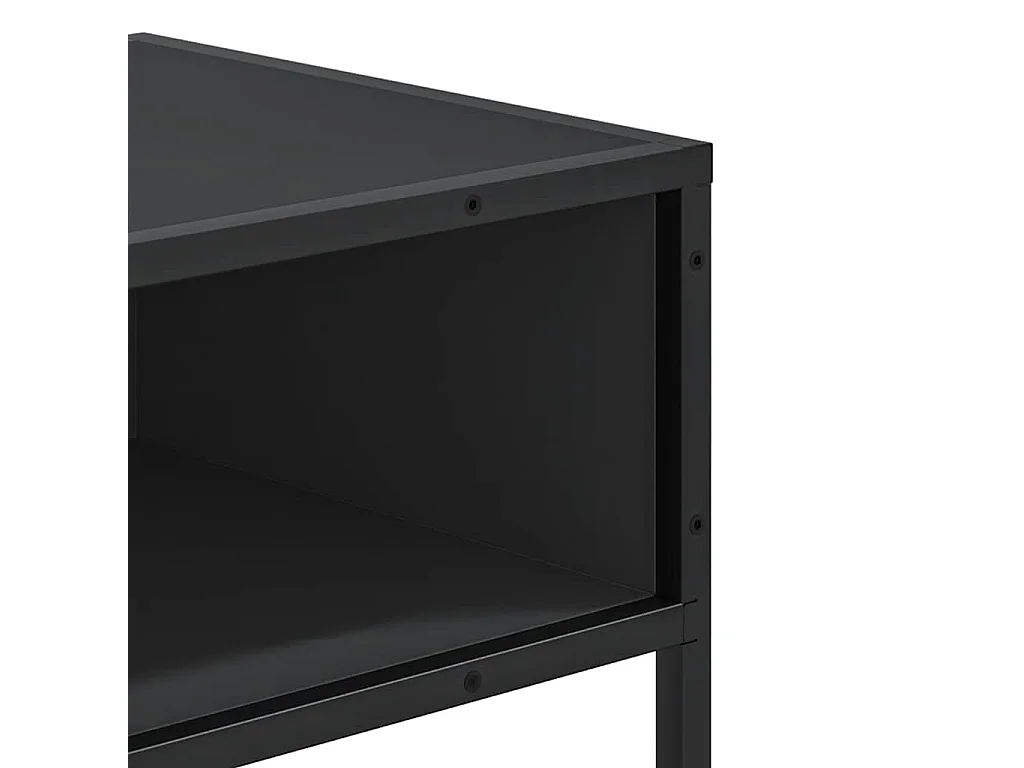 Table console noir 90x35x80 cm bois d'ingénierie