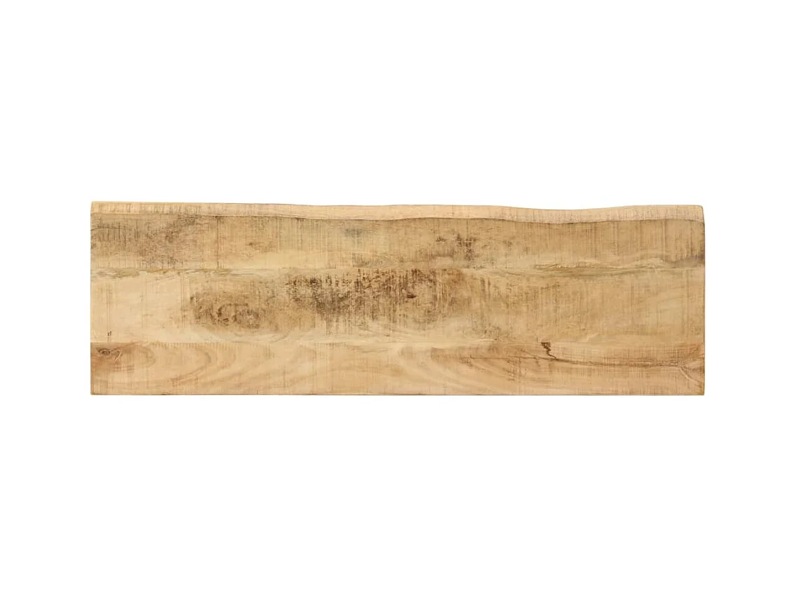 Mesa consola con borde natural madera mango maciza 105x33x76 cm