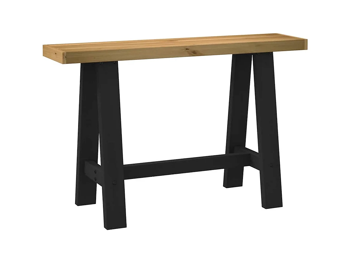 Mesa consola NOAIN patas en A madera maciza pino 120x30x75 cm