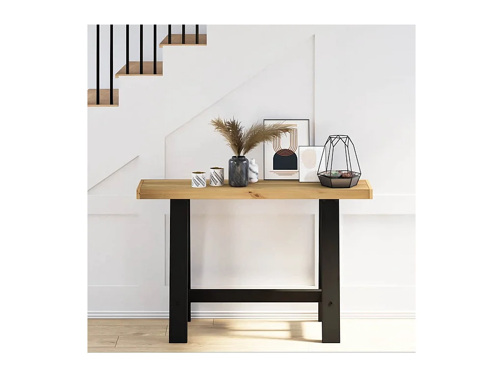 Mesa consola NOAIN patas en A madera maciza pino 120x30x75 cm
