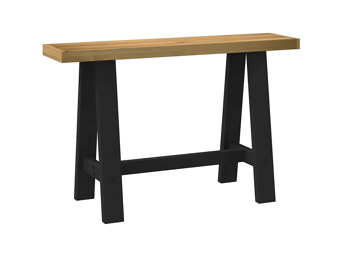 Mesa consola NOAIN patas en A madera maciza pino 120x30x75 cm