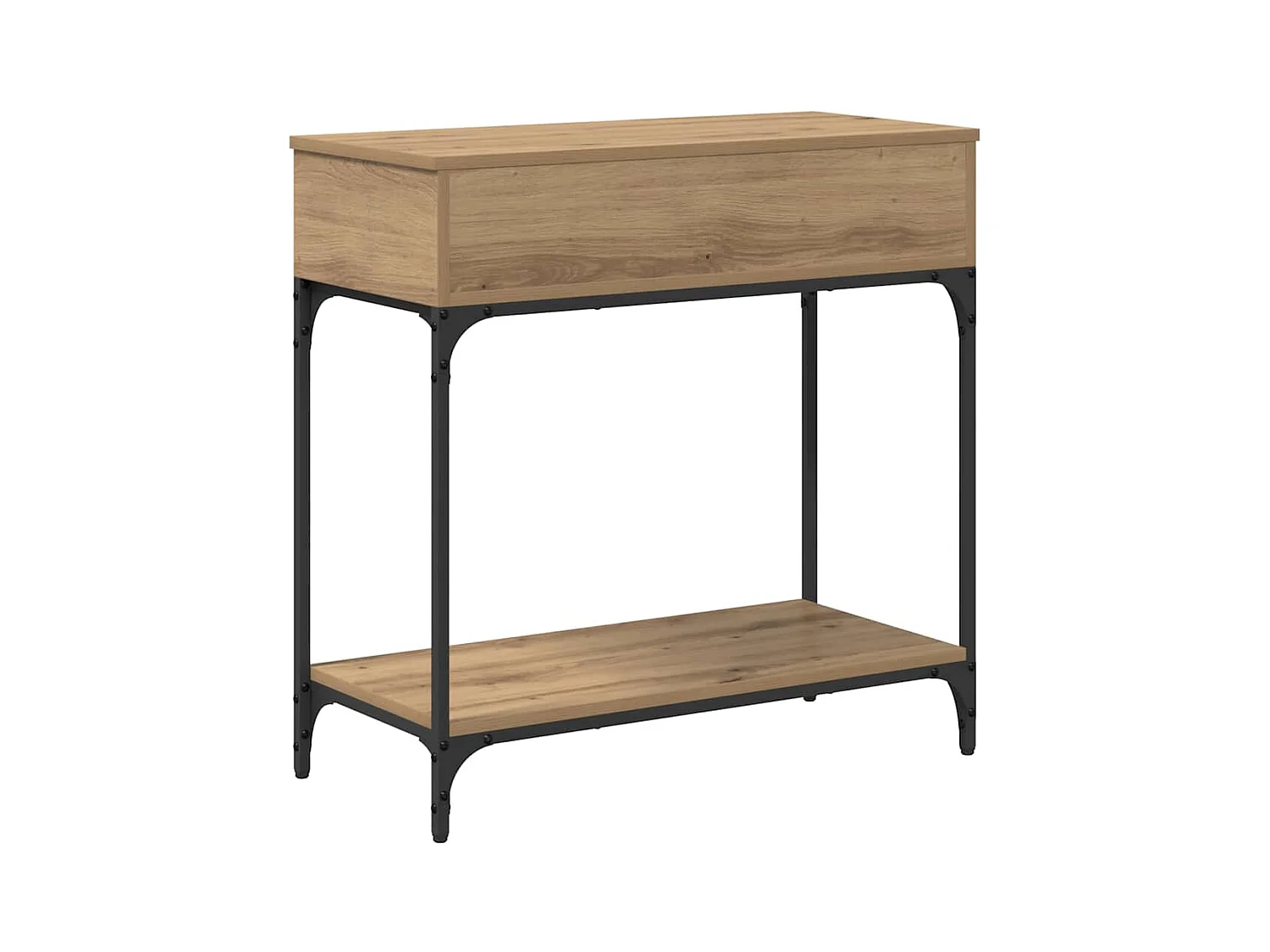 Wandtafel met lade artisanaal eikenkleurig 75 x 34.5 x 75 cm